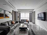 138平米现代简约风四室客厅装修效果图，沙发创意设计图