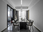 138平米现代简约风四室餐厅装修效果图，餐桌创意设计图