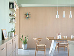 72平米现代简约风三室餐厅装修效果图，餐桌创意设计图