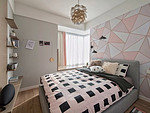 138平米北欧风格三室卧室装修效果图，软装创意设计图