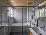 129平米混搭风格三室厨房装修效果图，盥洗区创意设计图