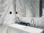330平米轻奢风格复式卫生间装修效果图，盥洗区创意设计图
