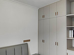 88平米现代简约风三室次卧装修效果图，衣柜创意设计图