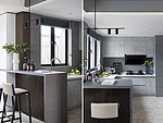 97平米欧式风格四室厨房装修效果图，橱柜创意设计图