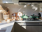 89平米美式风格三室厨房装修效果图，橱柜创意设计图