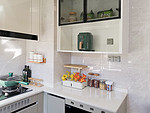 89平米美式风格三室厨房装修效果图，橱柜创意设计图