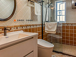 170平米美式风格三室卫生间装修效果图，盥洗区创意设计图