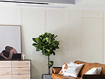 109平米现代简约风三室客厅装修效果图，收纳柜创意设计图