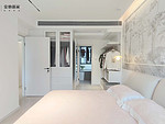 120平米现代简约风二室卧室装修效果图，软装创意设计图