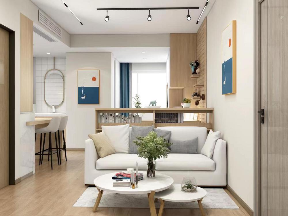 150平米北欧风格三室客厅装修效果图，沙发创意设计图