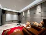 330平米轻奢风格复式休闲室装修效果图，墙面创意设计图