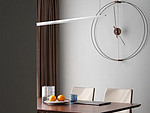 109平米现代简约风四室餐厅装修效果图，餐桌创意设计图