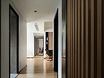 116平米现代简约风四室走廊装修效果图，地板创意设计图
