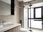 130平米现代简约风四室卫生间装修效果图，盥洗区创意设计图