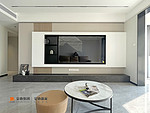 145平米现代简约风三室客厅装修效果图，沙发创意设计图