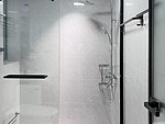 110平米现代简约风三室卫生间装修效果图，盥洗区创意设计图