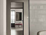107平米现代简约风五室走廊装修效果图，门窗创意设计图
