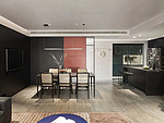 105平米现代简约风五室餐厅装修效果图，餐桌创意设计图