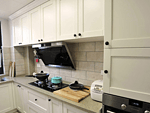 69平米美式风格三室厨房装修效果图，背景墙创意设计图