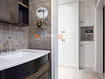 110平米美式风格三室卫生间装修效果图，盥洗区创意设计图