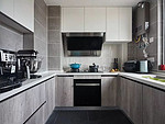 143平米北欧风格五室厨房装修效果图，墙面创意设计图