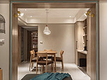 101平米北欧风格三室餐厅装修效果图，收纳柜创意设计图