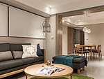101平米北欧风格三室客厅装修效果图，沙发创意设计图