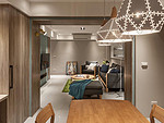 97平米北欧风格三室餐厅装修效果图，灯饰创意设计图