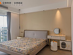 115平米轻奢风格三室卧室装修效果图，软装创意设计图