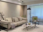 116平米现代简约风三室客厅装修效果图，电视墙创意设计图