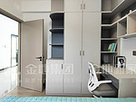 97平米现代简约风三室儿童房装修效果图，收纳柜创意设计图