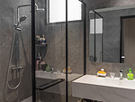 69平米轻奢风格别墅卫生间装修效果图，盥洗区创意设计图