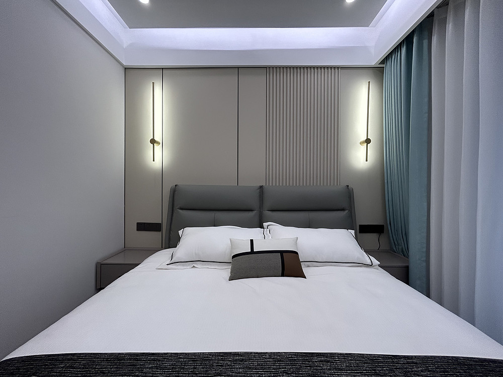 100平米现代简约风四室卧室装修效果图，软装创意设计图
