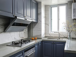 132平米现代简约风三室厨房装修效果图，橱柜创意设计图