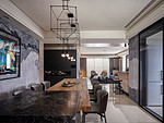 108平米现代简约风四室客厅装修效果图，照片墙创意设计图