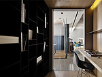 127平米现代简约风三室书房装修效果图，书柜创意设计图