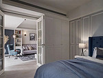 136平米美式风格三室卧室装修效果图，软装创意设计图