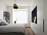 143平米现代简约风三室卧室装修效果图，衣柜创意设计图