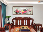 180平米新中式风格三室客厅装修效果图，沙发创意设计图