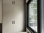 97平米现代简约风三室次卧装修效果图，衣柜创意设计图