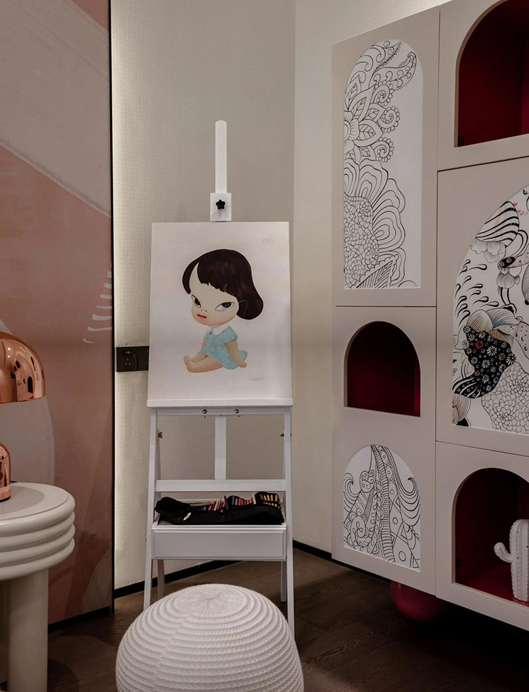 136平米轻奢风格三室儿童房装修效果图，软装创意设计图