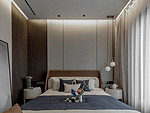 91平米轻奢风格三室主卧装修效果图，软装创意设计图