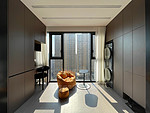 85平米现代简约风三室阳台装修效果图，门窗创意设计图