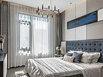 138平米轻奢风格三室次卧装修效果图，软装创意设计图
