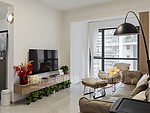 108平米现代简约风三室客厅装修效果图，沙发创意设计图