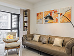 108平米现代简约风三室客厅装修效果图，沙发创意设计图
