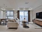 150平米美式风格三室客厅装修效果图，沙发创意设计图