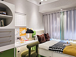 83平米现代简约风三室儿童房装修效果图，软装创意设计图