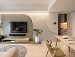 80平米现代简约风三室客厅装修效果图，沙发创意设计图