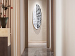 311平米日式风格三室走廊装修效果图，背景墙创意设计图